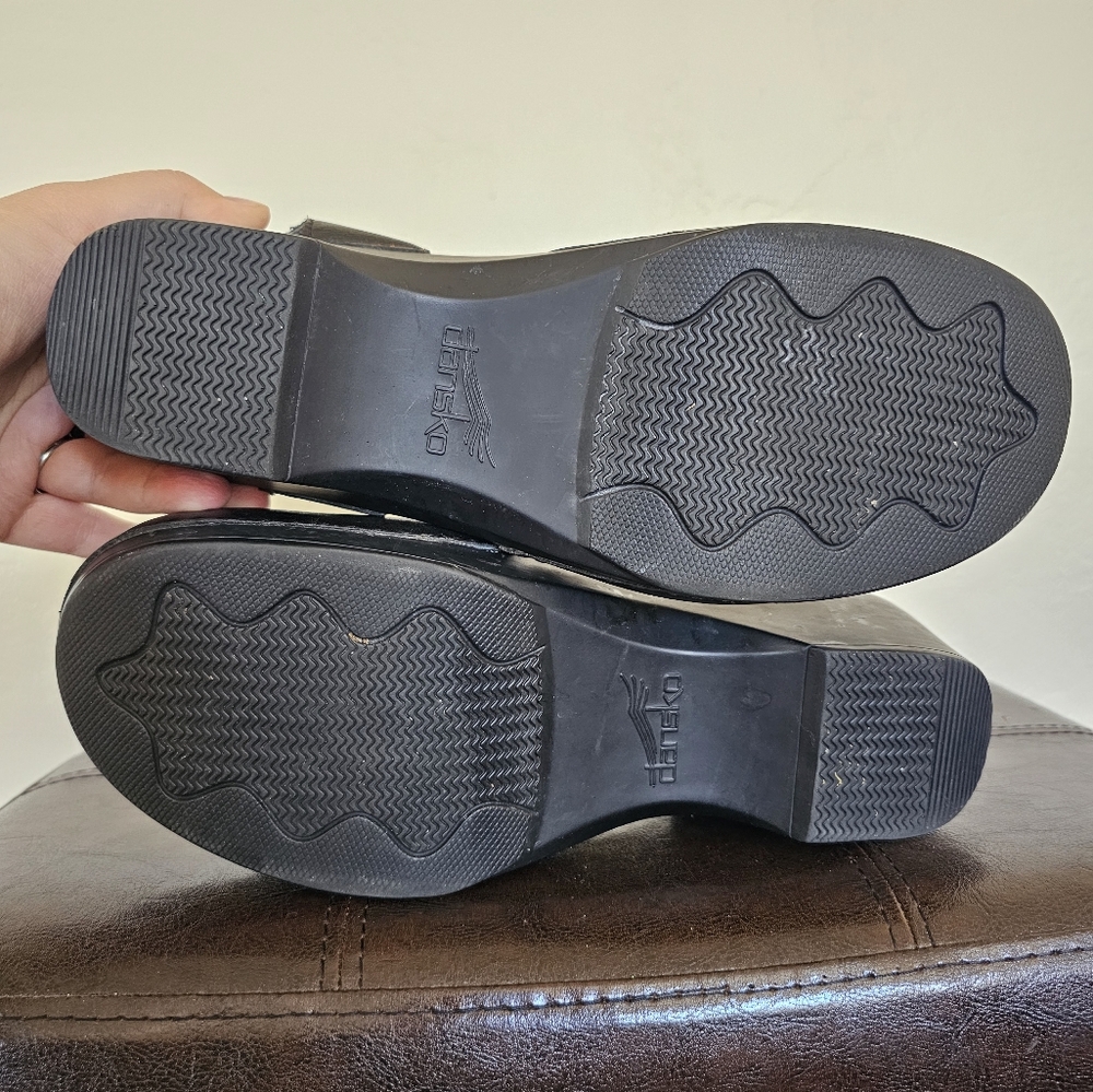 Dansko Black Leather Workwear Boho Slingback Mules Clogs sz EU 42 US 11.5 - Picture 8 of 10
